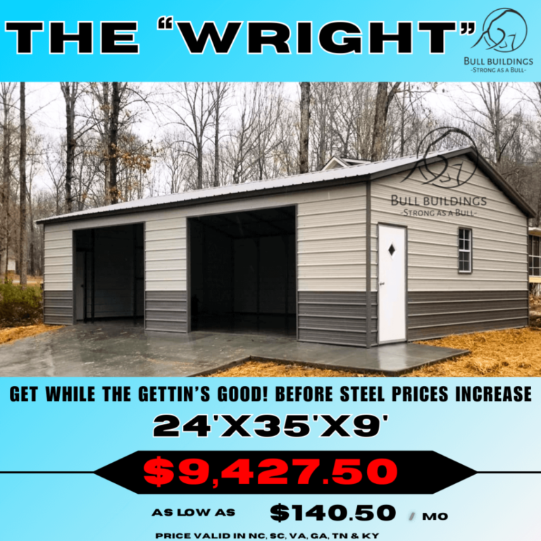 The Wright 24x35x9 - Bull Buildings - Metal Buildings Direct from ...